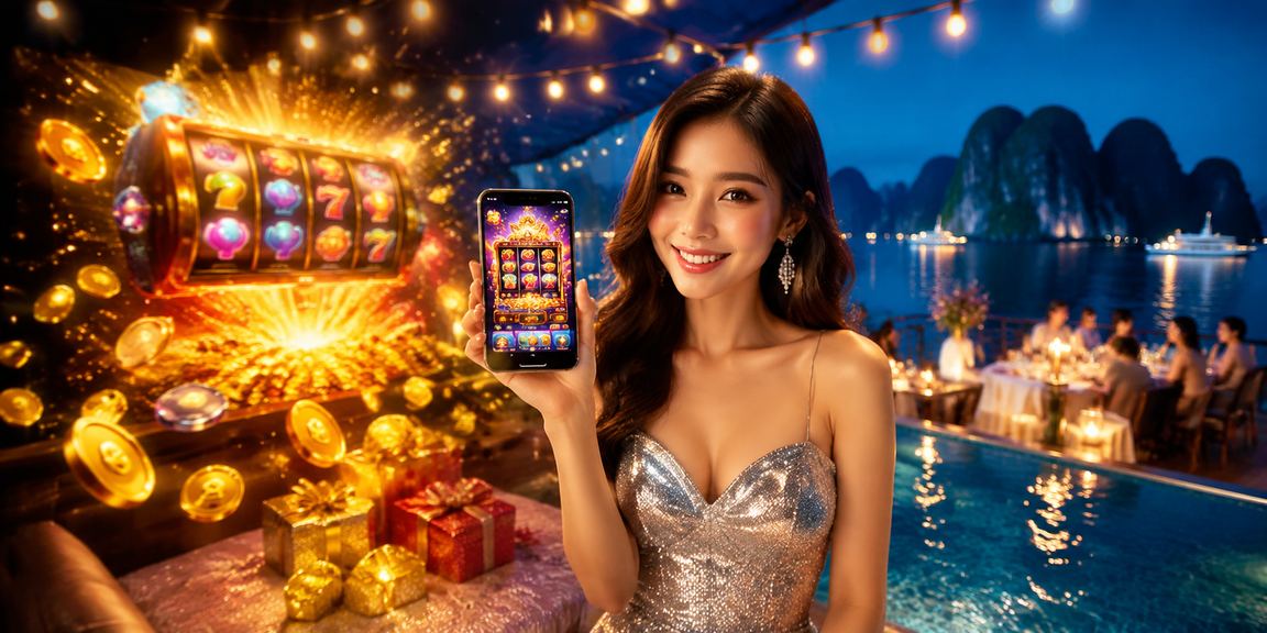 Du khách tại vịnh Hạ Long thư giãn với slot game và giải trí trực tuyến